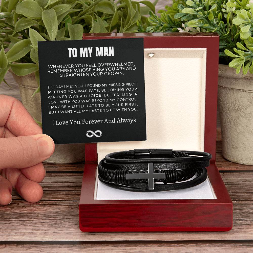 To My Man | Cross Bracelet