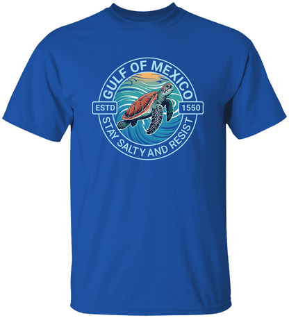 STAY SALTY AND RESIST GULF OF MEXICO T-SHIRT