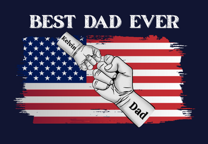 Best Dad Ever Fist Bump Canvas | Personalized Father's Day Gift