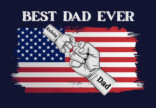 Best Dad Ever Fist Bump Canvas | Personalized Father's Day Gift