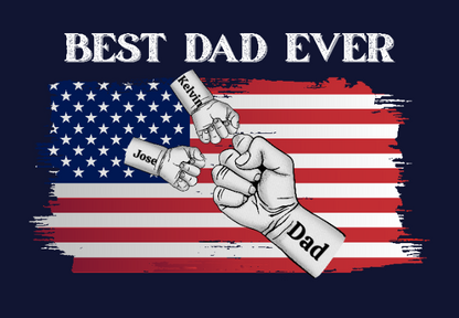 Best Dad Ever Fist Bump Canvas | Personalized Father's Day Gift