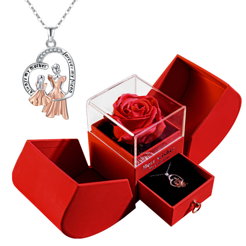 Eternal Rose Apple Gift Box Women Necklace