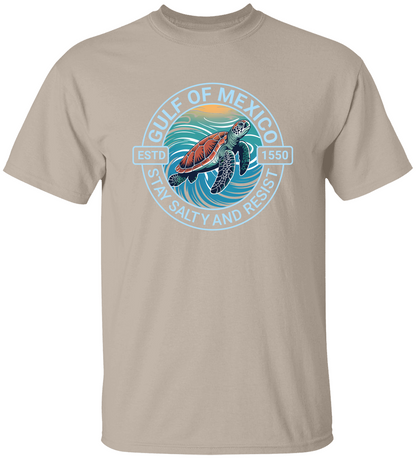 STAY SALTY AND RESIST GULF OF MEXICO T-SHIRT