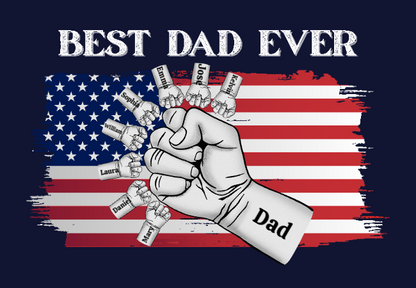 Best Dad Ever Fist Bump Canvas | Personalized Father's Day Gift