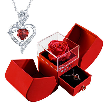 Eternal Rose Apple Gift Box Women Necklace