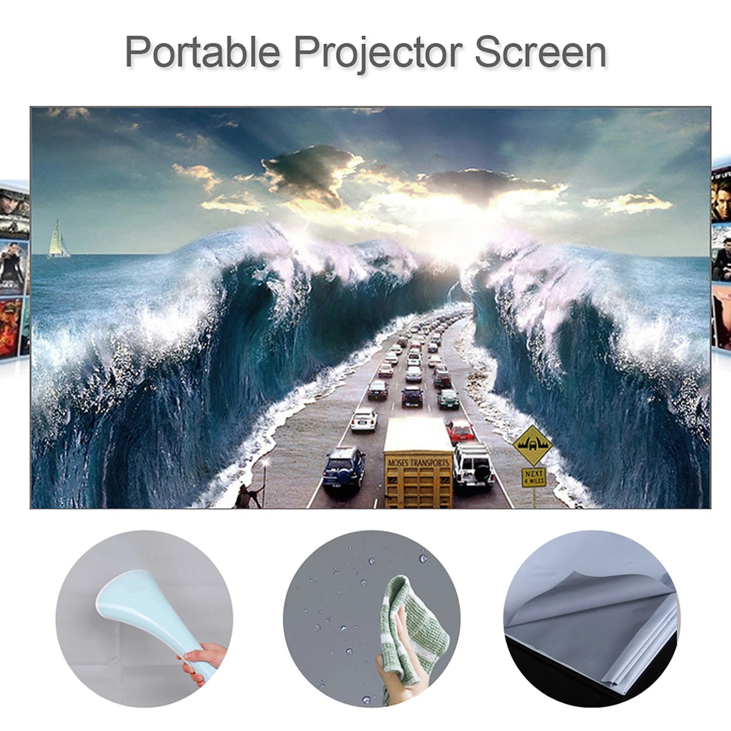 UltraBright Portable Projector Screen