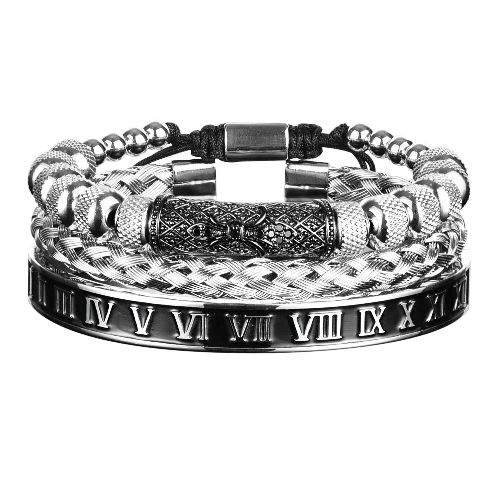 Men's Luxury 3pcs Roman Elegance Bracelet