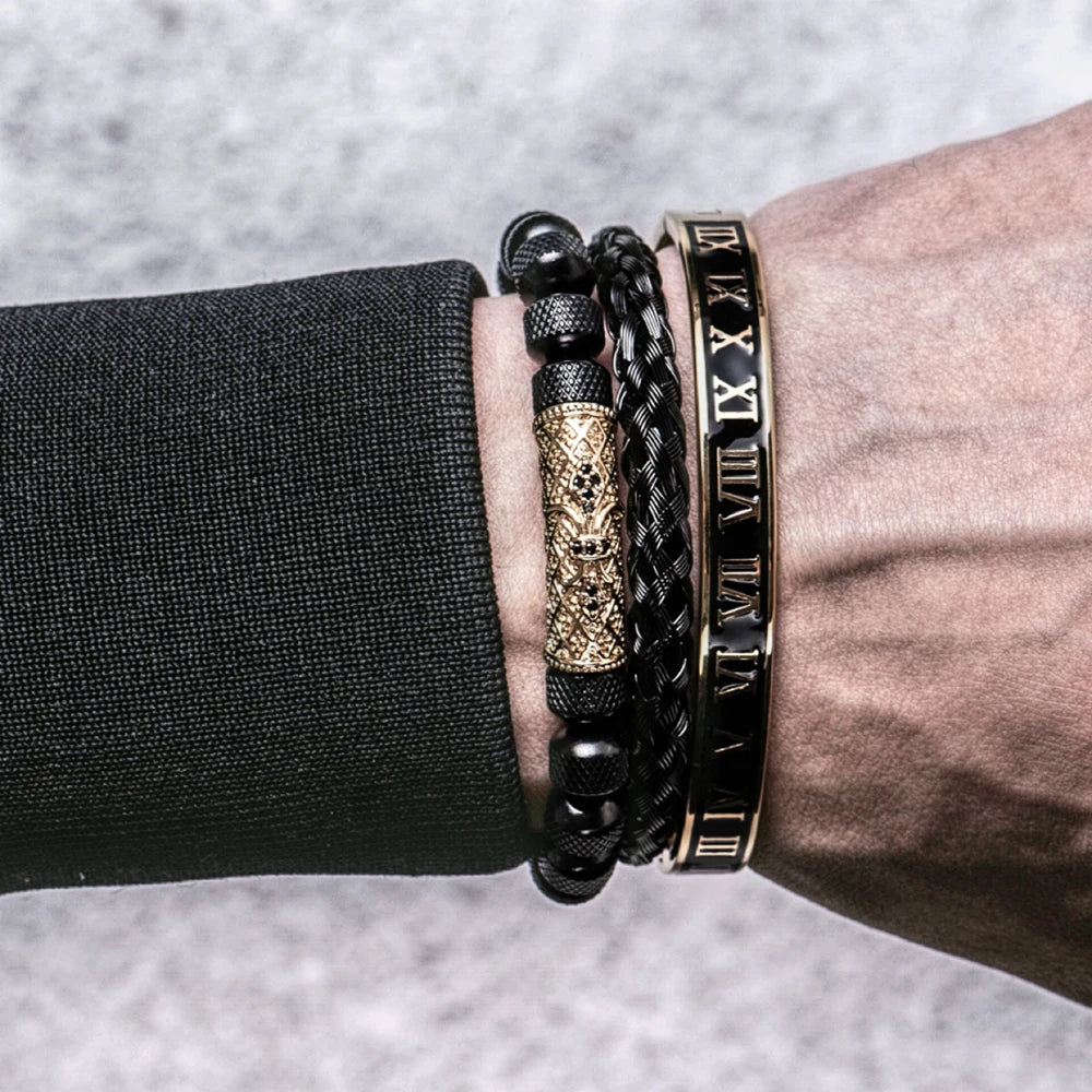 Men's Luxury 3pcs Roman Elegance Bracelet