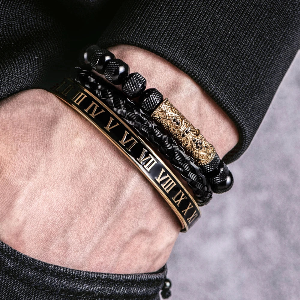 Men's Luxury 3pcs Roman Elegance Bracelet