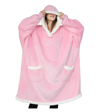 Warm Fleece Hoodie Blanket