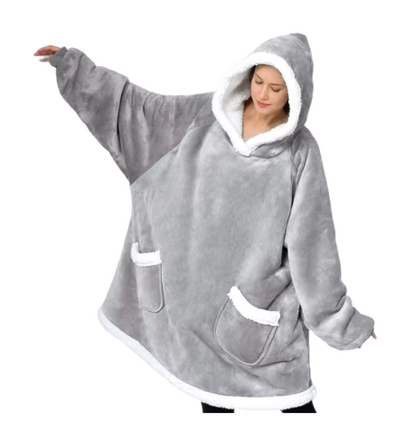 Warm Fleece Hoodie Blanket