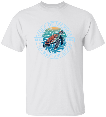 STAY SALTY AND RESIST GULF OF MEXICO T-SHIRT