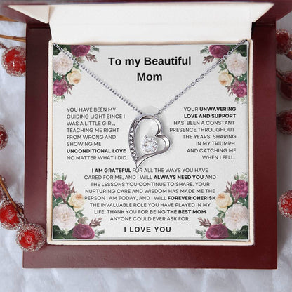 To My Beautiful Mom Forever Love Necklace