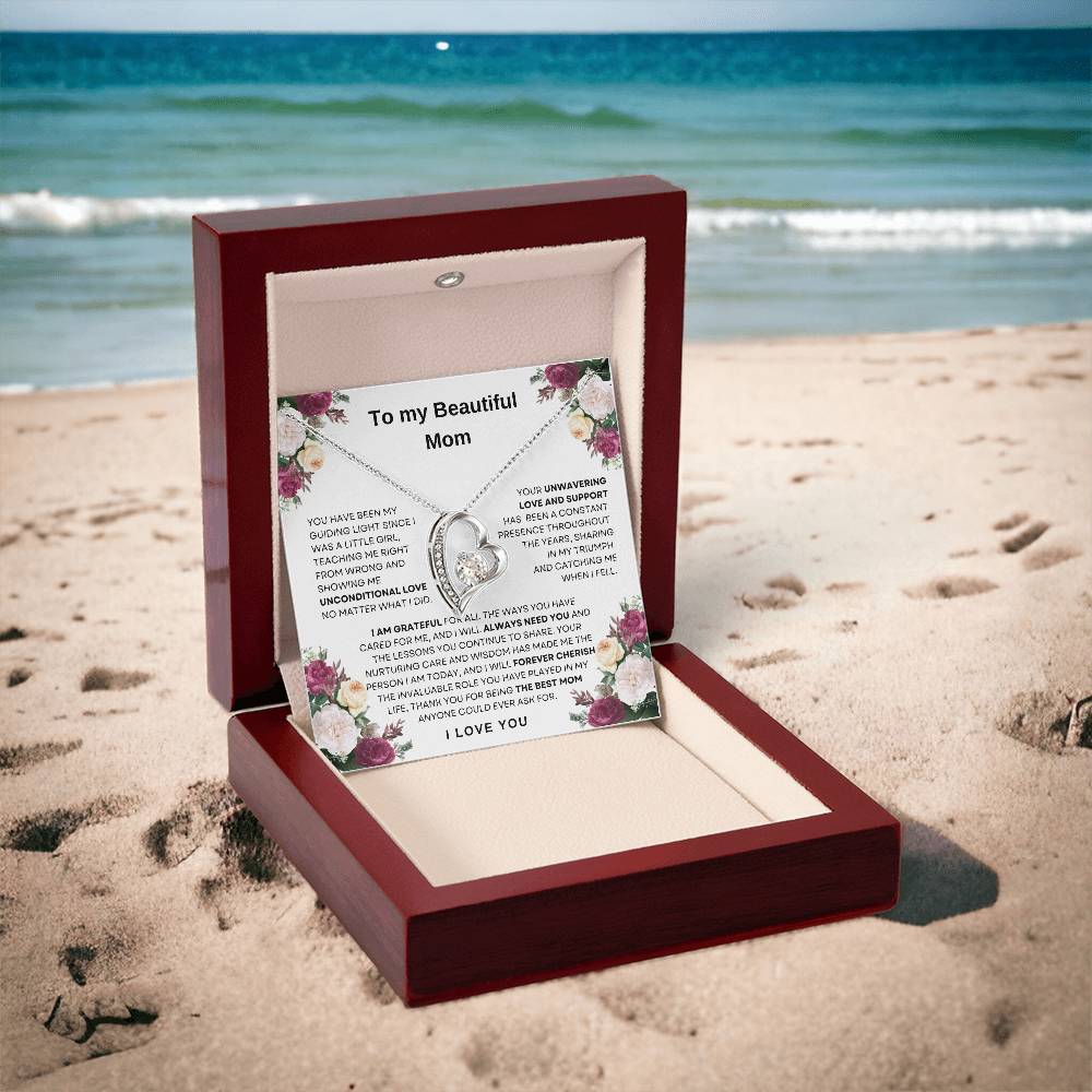To My Beautiful Mom Forever Love Necklace