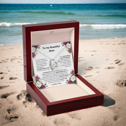 To My Beautiful Mom Forever Love Necklace