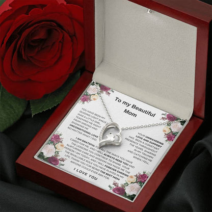 To My Beautiful Mom Forever Love Necklace