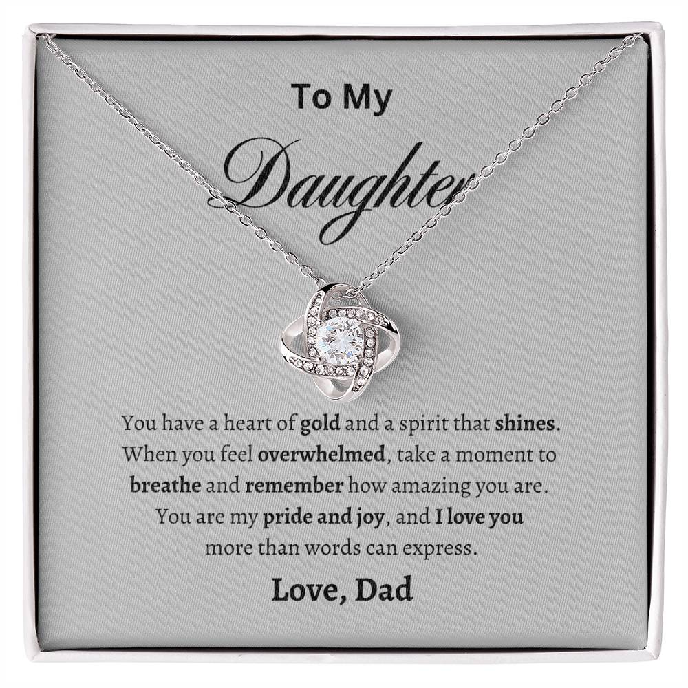 To My Daughter | Love Knot Necklace
