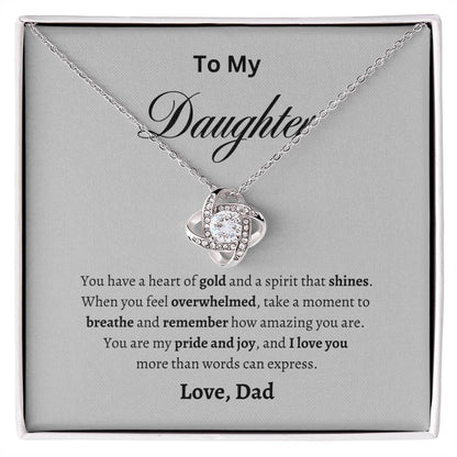 To My Daughter | Love Knot Necklace
