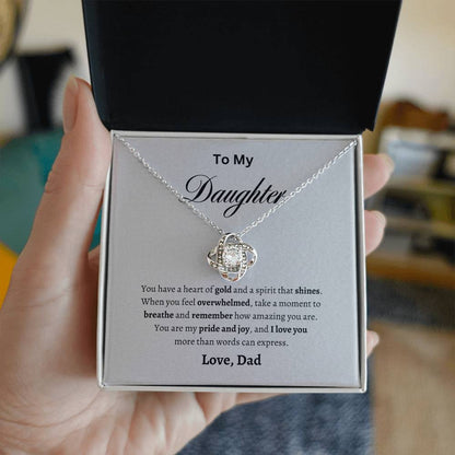 To My Daughter | Love Knot Necklace
