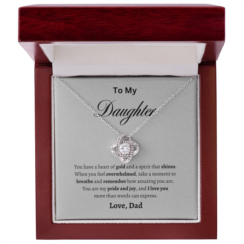 To My Daughter | Love Knot Necklace