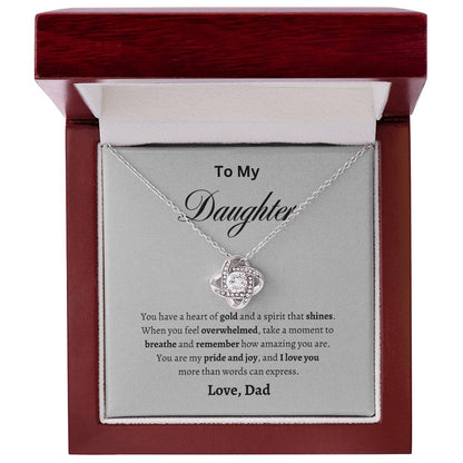 To My Daughter | Love Knot Necklace