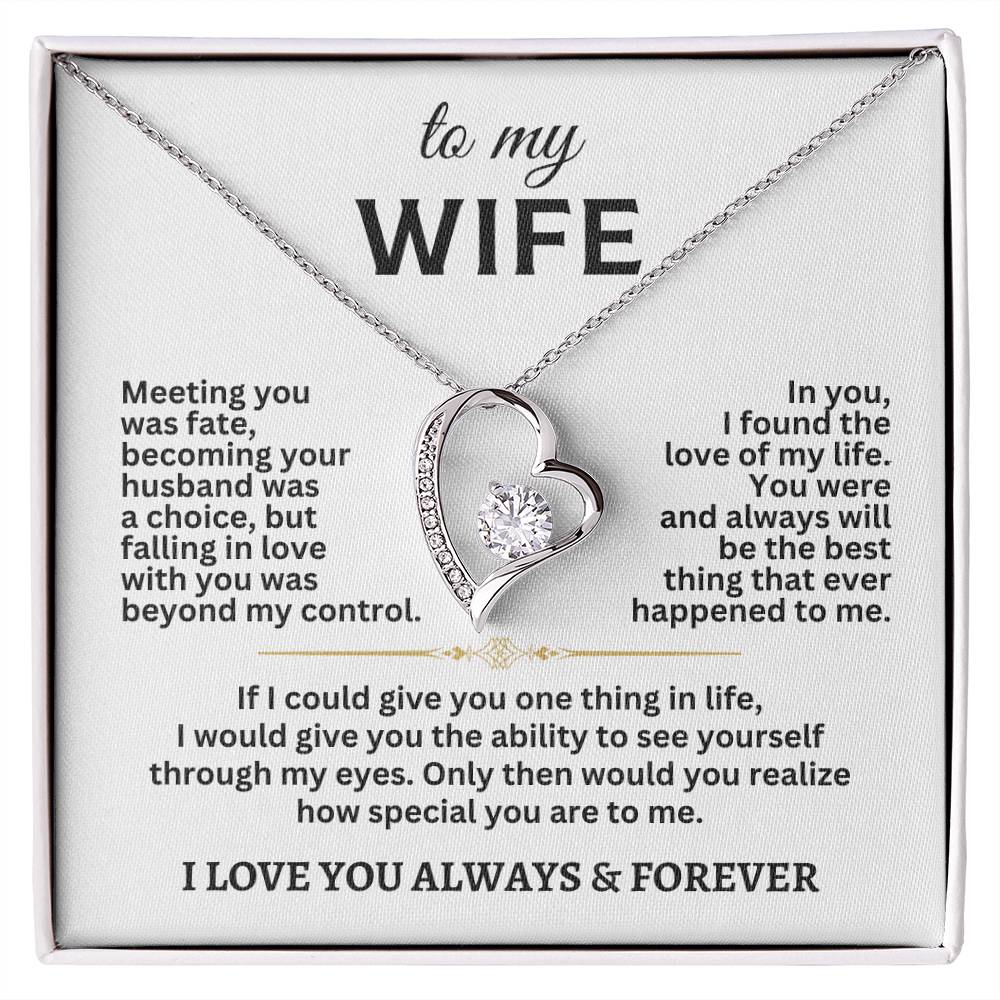 To My Wife Forever Love Necklace