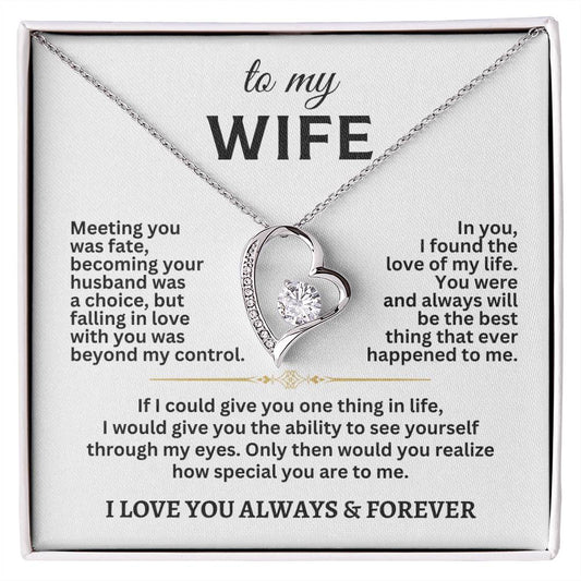 To My Wife Forever Love Necklace