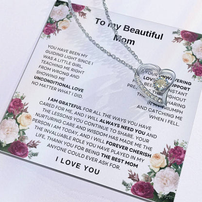 To My Beautiful Mom Forever Love Necklace