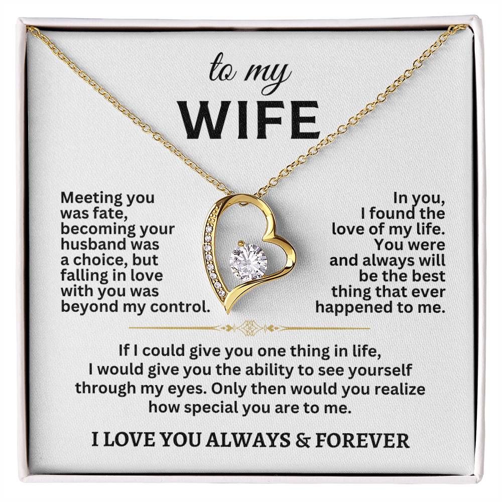 To My Wife Forever Love Necklace