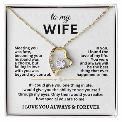 To My Wife Forever Love Necklace