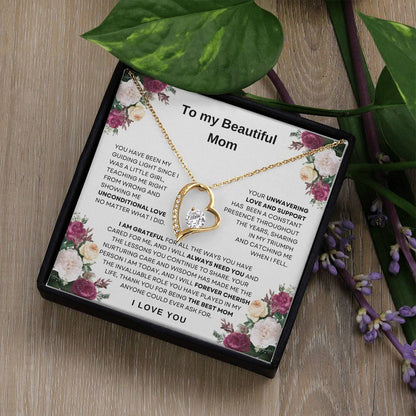 To My Beautiful Mom Forever Love Necklace