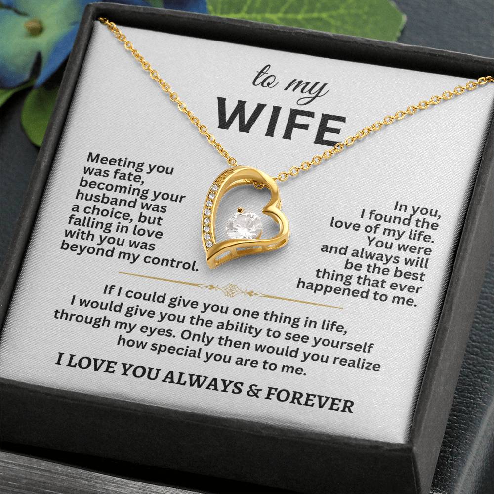 To My Wife Forever Love Necklace