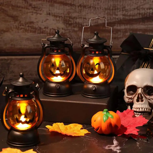 Halloween Vintage LED Pumpkin Lantern