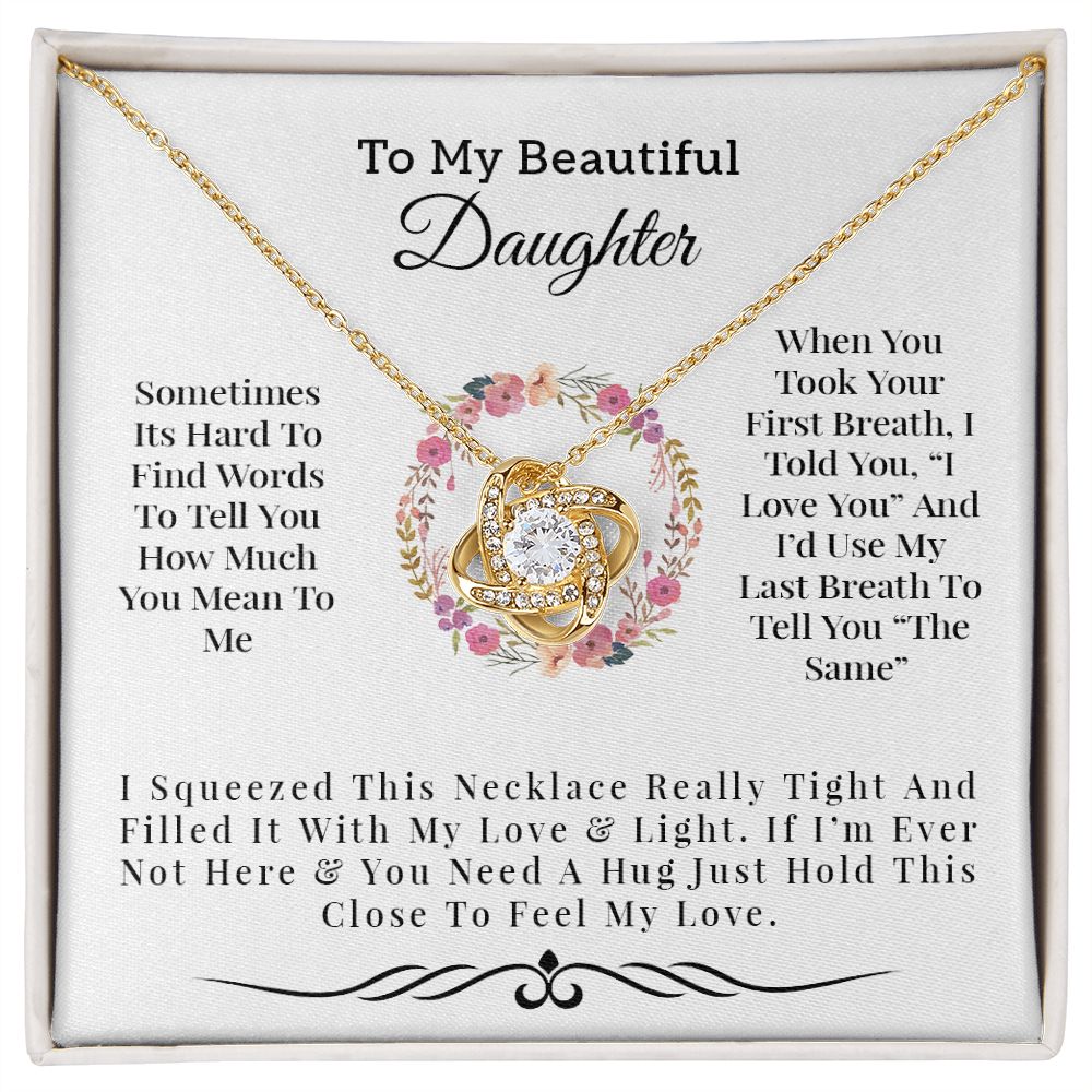 To My Beautiful Daughter | Love Knot Necklace