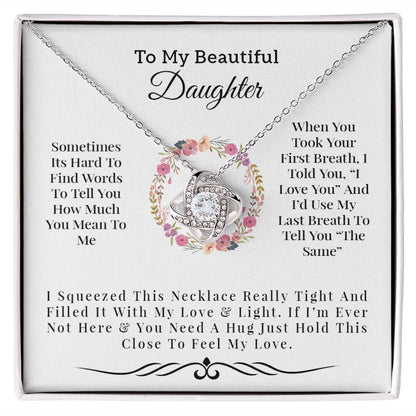 To My Beautiful Daughter | Love Knot Necklace